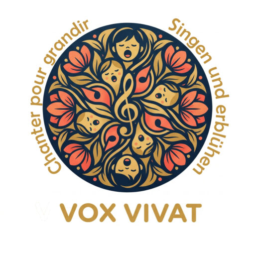 VoxetVivatLogo Person working at a desk with a laptop and books.
